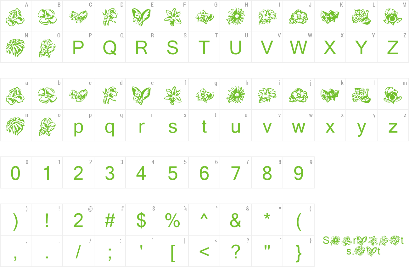 Font KR Beautiful Flowers 3 preview